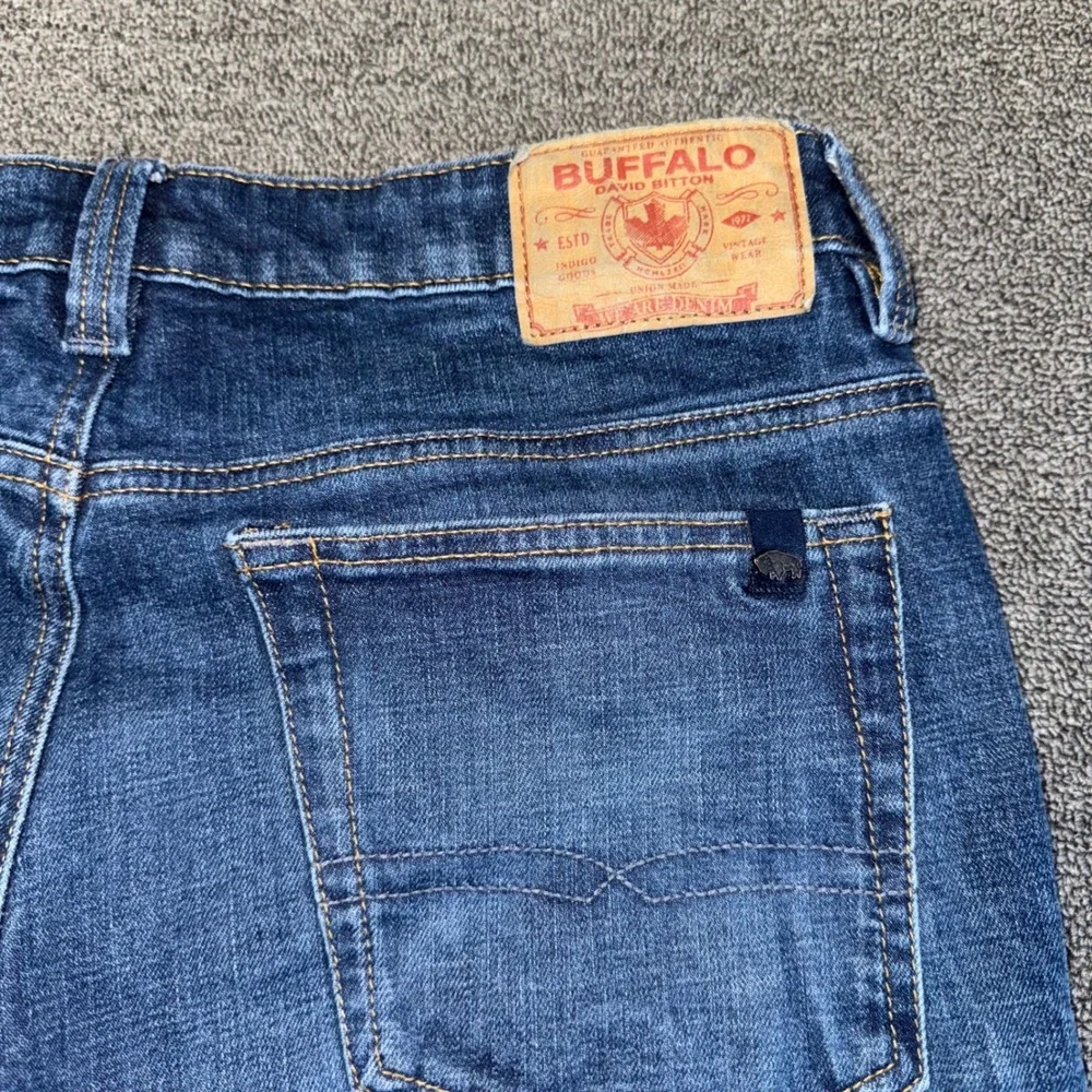 Buffalo David Bitton Driven Relaxed Straight Leg Jeans Mens 31x30 Dark Wash Blue